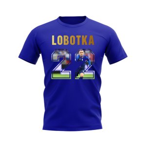 Stanislav Lobotka Name And Number Slovakia T-Shirt (Blue) Stanislav Lobotka Name And Number Slovakia T-Shirt (Blue)
