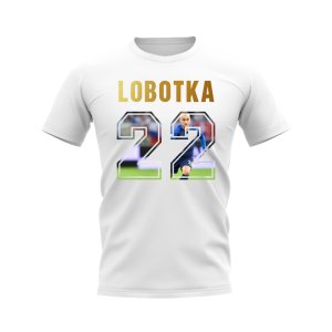 Stanislav Lobotka Name And Number Slovakia T-Shirt (White) Stanislav Lobotka Name And Number Slovakia T-Shirt (White)