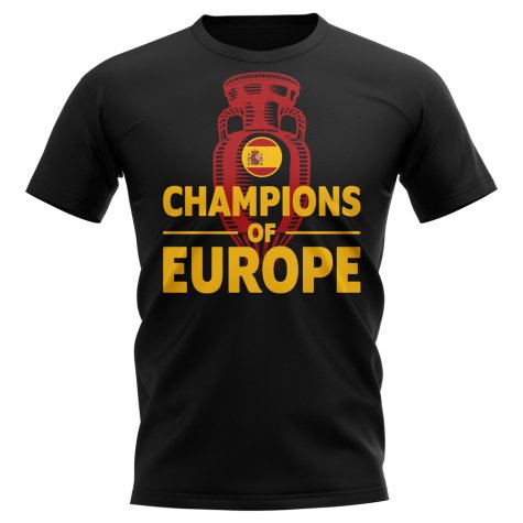 Spain Champions Of Europe T-shirt (Black)