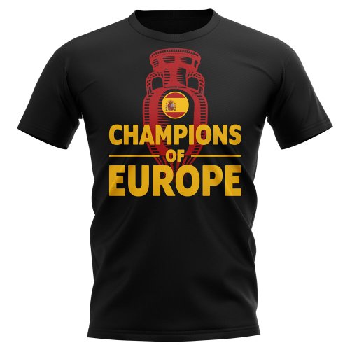 Spain Champions Of Europe T-shirt (Black)