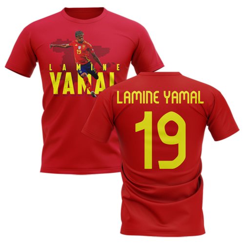 Lamine Yamal Spain 19 T-Shirt (Red)