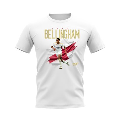 Jude Bellingham Real Madrid Flag T-Shirt (White)