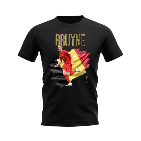 Kevin De Bruyne Belgium Flag T-Shirt (Black)