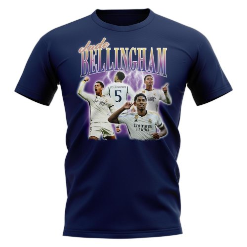 Jude Bellingham Real Madrid Bootleg T-Shirt (Navy)