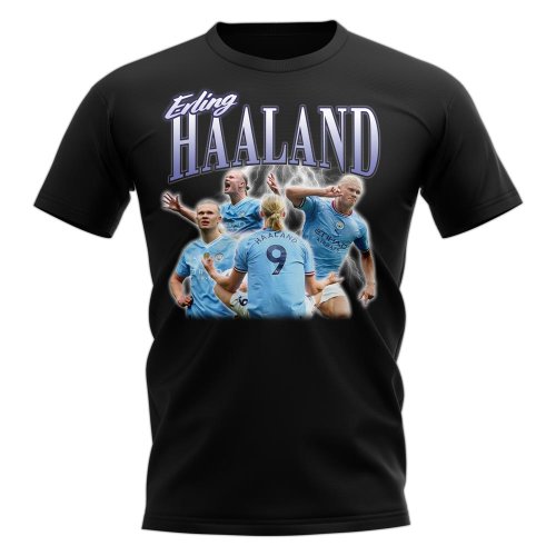 Erling Haaland Manchester City Bootleg T-shirt (Black)