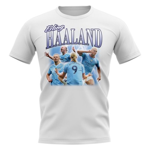 Erling Haaland Bootleg Manchester City T-Shirt (White)