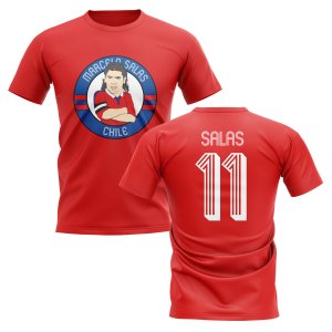 Marcelo Salas Chile Illustration T-Shirt (Red)