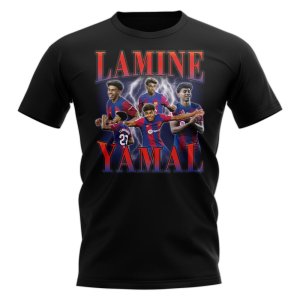 Lamine Yamal Barcelona Bootleg T-Shirt (Black)