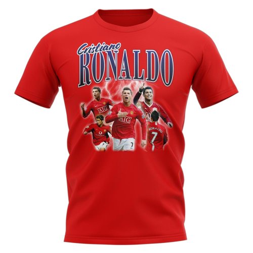 Cristiano Ronaldo Manchester United Bootleg T-Shirt (Red)