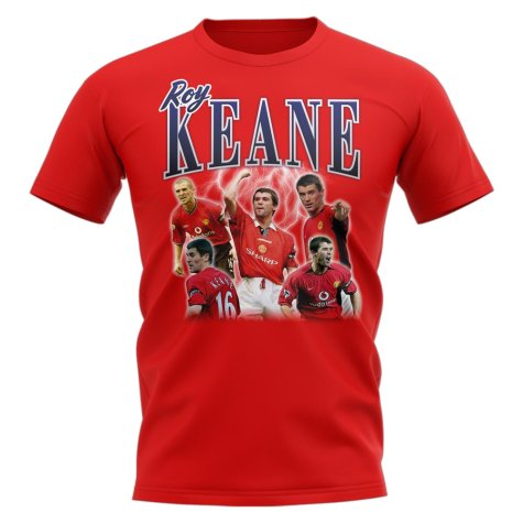 Roy Keane Manchester United Bootleg T-Shirt (Red)