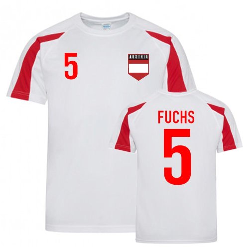 Christian Fuchs Austria Sports Training Jersey (White-Red)