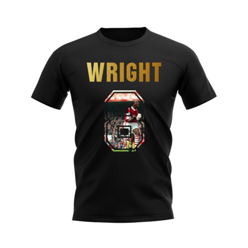 Ian Wright Name And Number Arsenal T-Shirt (Black)