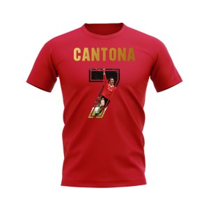 Eric Cantona Name And Number Manchester United T-Shirt (Red) Eric Cantona Name And Number Manchester United T-Shirt (Red)