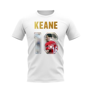 Roy Keane Name And Number Manchester United T-Shirt (White) Roy Keane Name And Number Manchester United T-Shirt (White)
