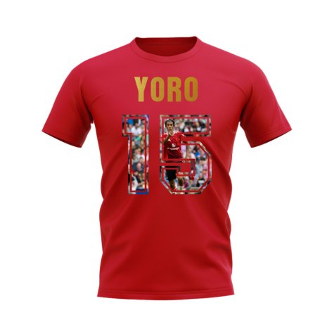 Leny Yoro Name And Number Manchester United T-Shirt (Red)