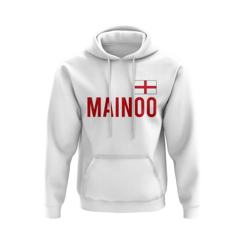 Kobbie Mainoo England Flag Hoodie (White)