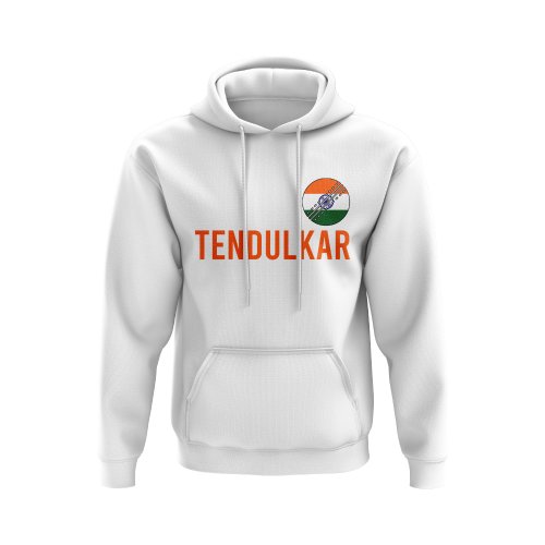 Sachin Tendulkar India Name Hoody (White)