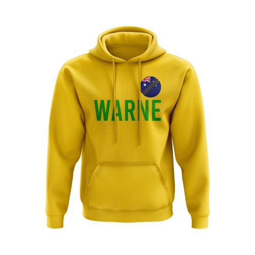 Shane Warne Australia Name Hoody (Yellow)