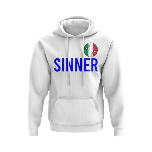 Jannik Sinner Italy Name Hoody (White)