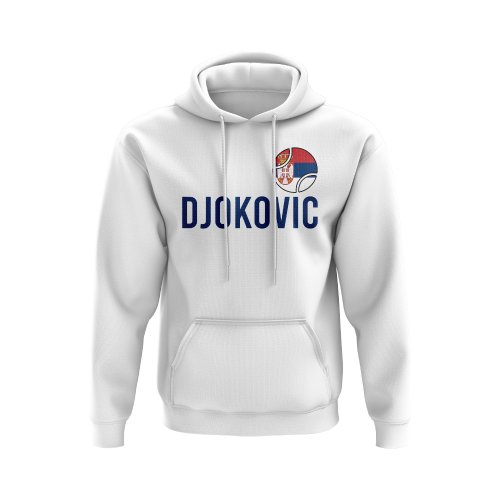 Novak Djokovic Serbia Name Hoody (White)