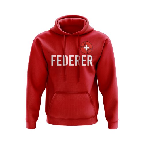 Roger Federer Switzerland Name Hoody (Red)