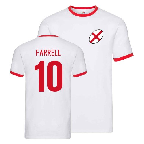 England Rugby Ringer T-shirt (Owen Farrell 10)