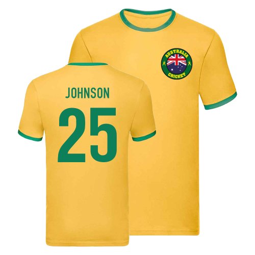 Australia Cricket Ringer Tee (Mitchell Johnson 25)