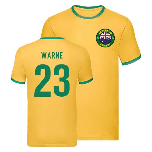 Australia Cricket Ringer Tee (Shane Warne 23)