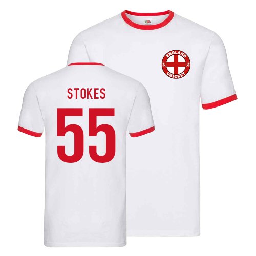 England Cricket Ringer Tee (Ben Stokes 55)