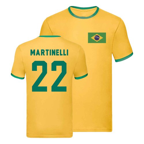 Brazil Ringer T-Shirt (Gabriel Martinelli 22)