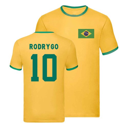 Brazil Ringer T-Shirt (Rodrygo 10)