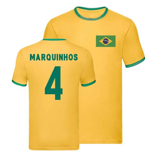 Brazil Ringer T-Shirt (Marquinhos 4)