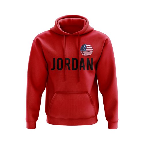 Michael Jordan USA Name Hoody (Red)