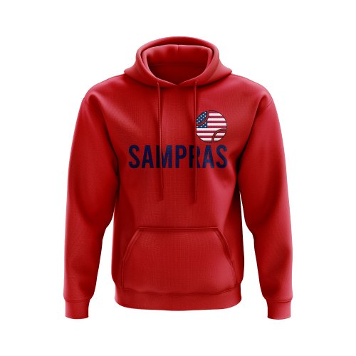 Pete Sampras USA Name Hoody (Red)