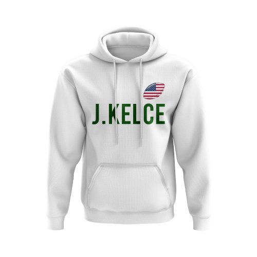 Jason Kelce USA Name Hoody (White)