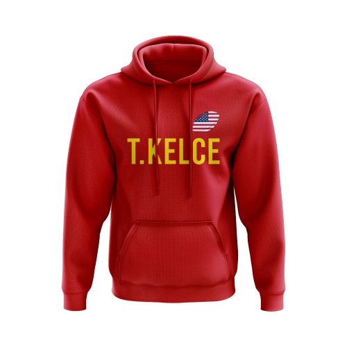 Travis Kelce USA Name Hoody (Red)