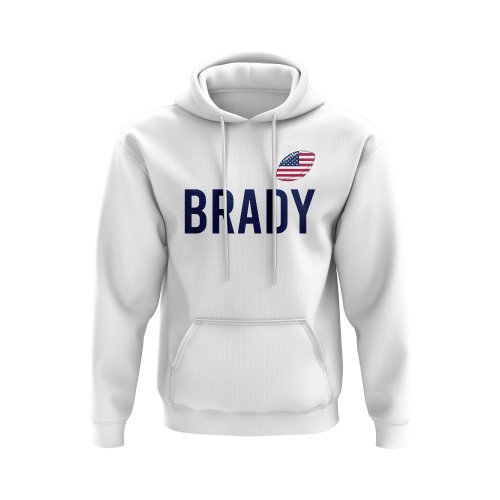 Tom Brady USA Name Hoody (White)