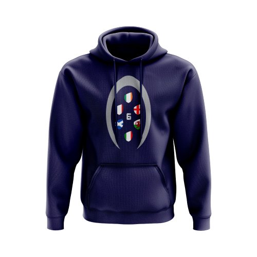 Six Nations Rugby Shield Hoody (Navy)