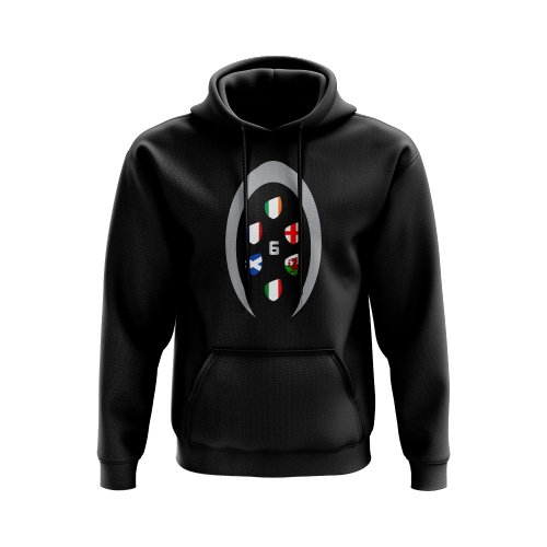 Six Nations Rugby Shield Hoody (Black)