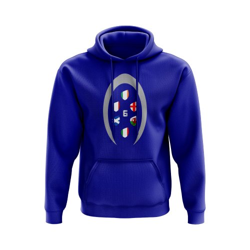 Six Nations Rugby Shield Hoody (Blue)