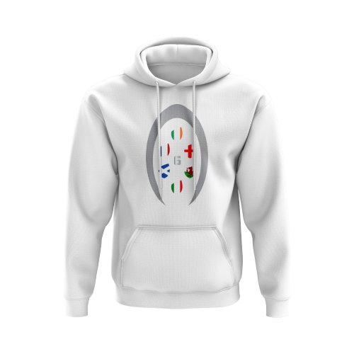 Six Nations Rugby Shield Hoody (White)