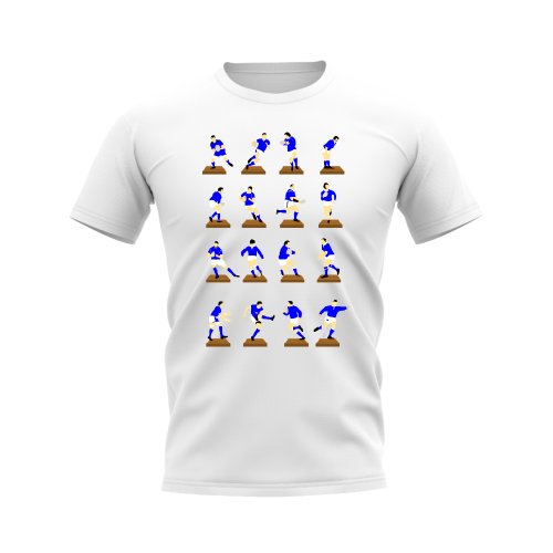 Blue Rugby Figurine T-Shirt (White)