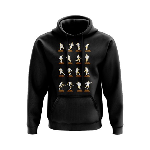 White Rugby Figurine Hoody (Black)