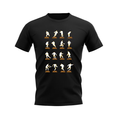 White Rugby Figurine T-Shirt (Black)