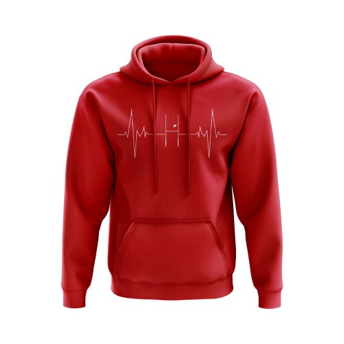 Rugby Heartbeat Hoody (Red)