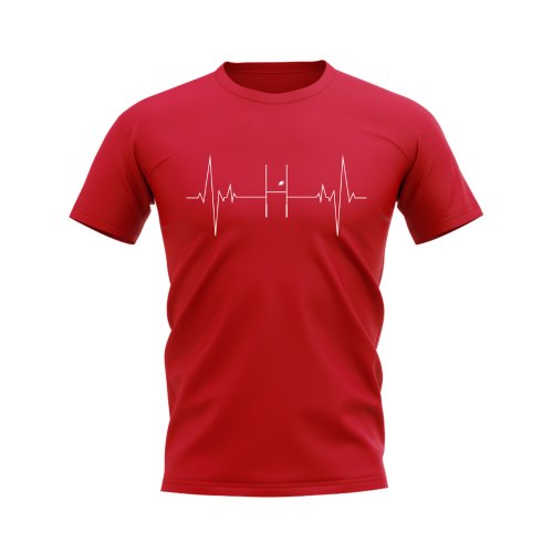 Rugby Heartbeat T-Shirt (Red)