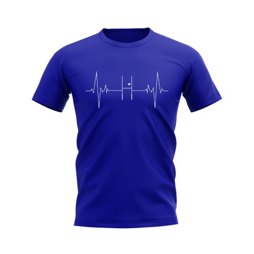 Rugby Heartbeat T-Shirt (Blue)