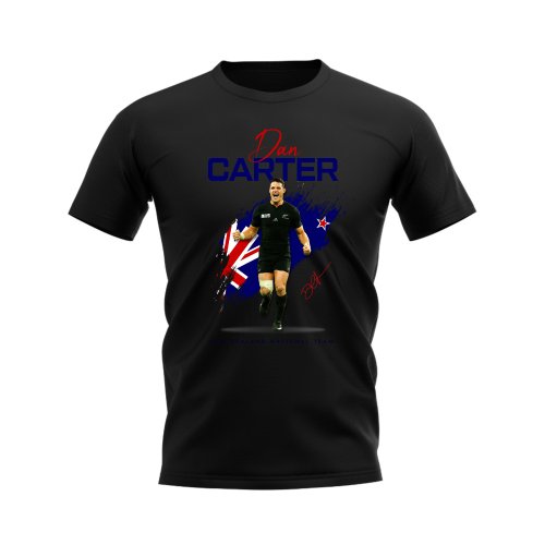 Dan Carter New Zealand Rugby T-Shirt (Black)