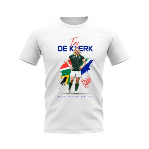 Faf De Klerk South Africa Rugby T-Shirt (White)