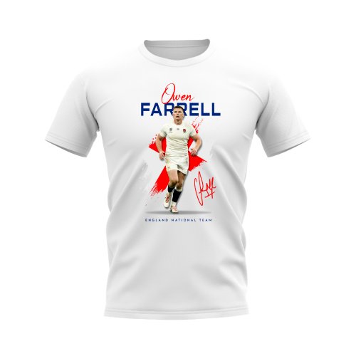 Owen Farrell England Rugby T-Shirt (White)